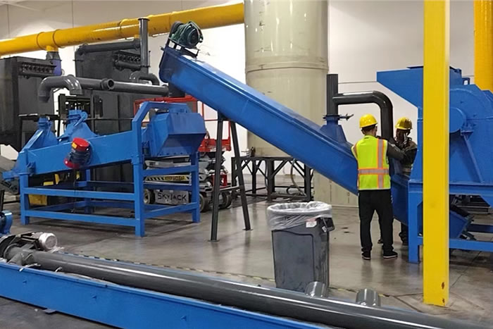 Lithium battery crushing production line in the United States
